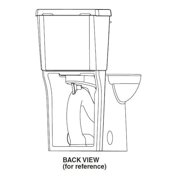 4.8 L Decor High Efficiency Elongated Toilet - with Concealed Trapway, 16.5" Right Height, White