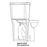 4.8 L Decor High Efficiency Elongated Toilet - with Concealed Trapway, 16.5" Right Height, White