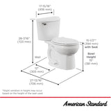 4.8 L Reliant Round Toilet - White, 15"