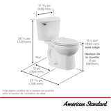 4.8 L Reliant Round Toilet - White, 15"