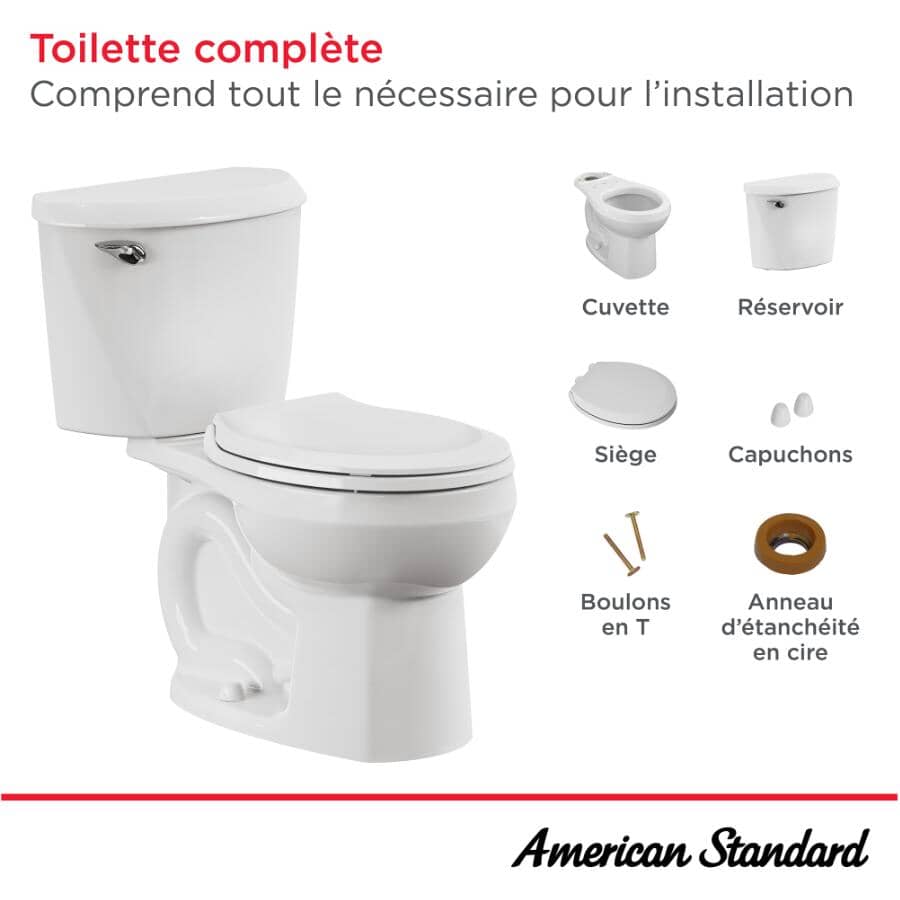 4.8 L Reliant Round Toilet - White, 15"