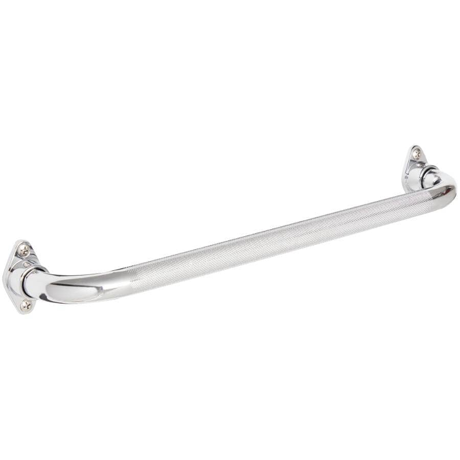 1" x 18" Knurled Grab Bar - Chrome