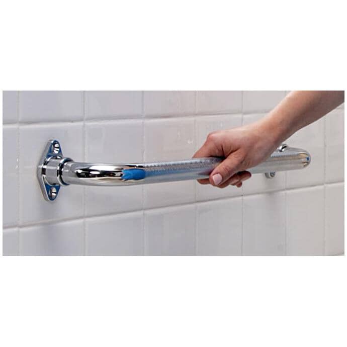 1" x 24" Knurled Grab Bar - Chrome