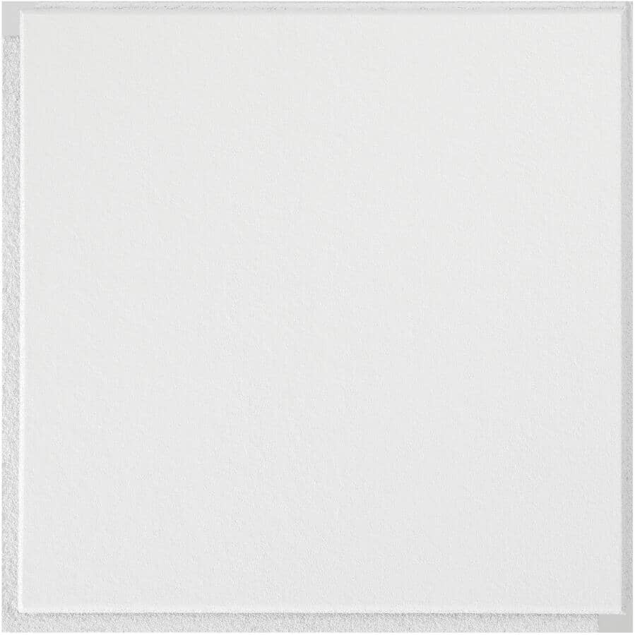 Washable White Mineral Fibre Ceiling Panels - 12" x 12" x 1/2", 40 Pack