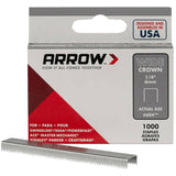 1000 Pack 1/4" Wide-Crown Staples, for #800X Stapler