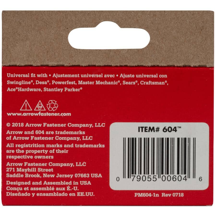 1000 Pack 1/4" Wide-Crown Staples, for #800X Stapler