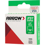 1000 Pack 3/8" Staples, for JT21 Stapler