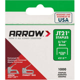 1000 Pack 5/16" 0.03 Ga. Staples, for JT21 Stapler