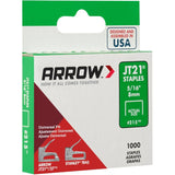 1000 Pack 5/16" 0.03 Ga. Staples, for JT21 Stapler