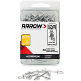 50 Pack 3/16" Short Aluminum Rivets