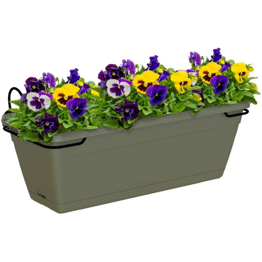 20" Venezia Water Reserve Patio Planter Kit - Dark Green