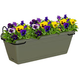 20" Venezia Water Reserve Patio Planter Kit - Dark Green