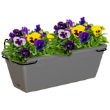 20" Venezia Water Reserve Patio Planter Kit - Anthracite