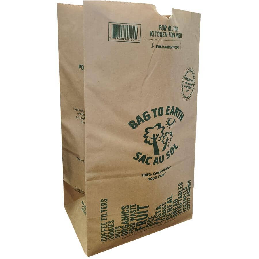 5 Pack 45L 2 Ply Paper Compost Bags