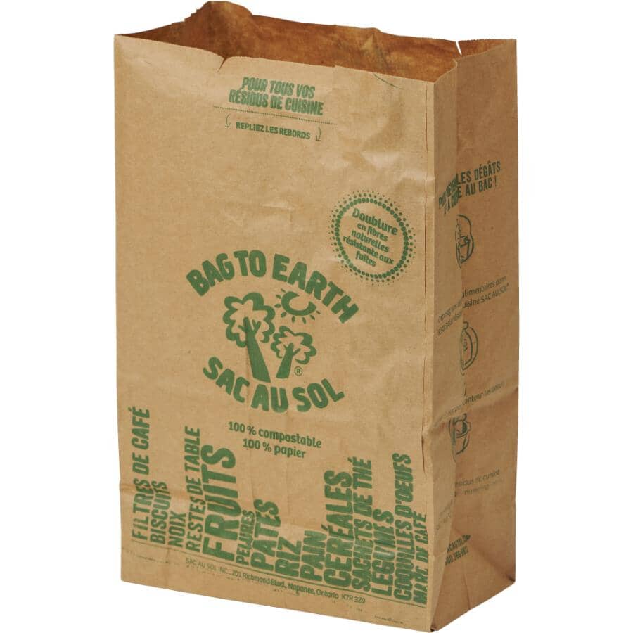 Organic Food Waste Compost Bags - 10 Pack, 5.5 L