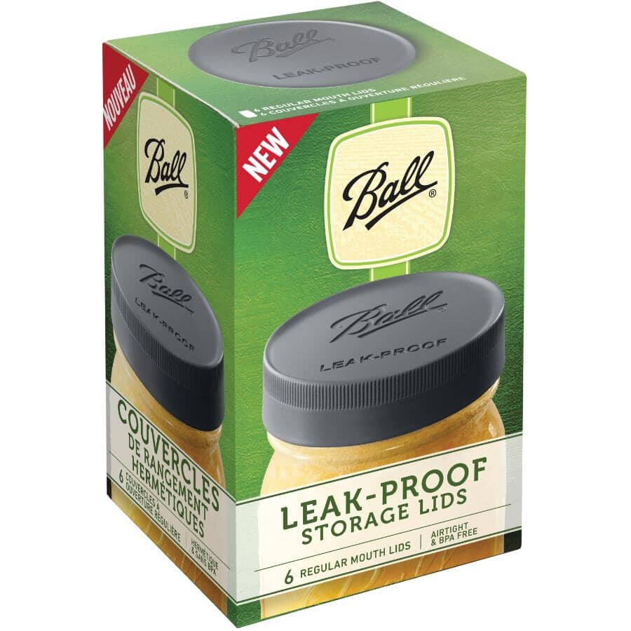 Plastic Regular Mason Jar Lids - 6 Pack