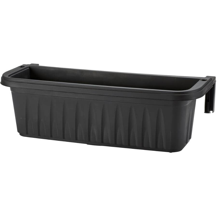 24" Black Adjustable Rail Planter