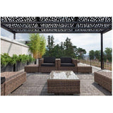 2' x 4' Sprig Black Decorative Screen Panel