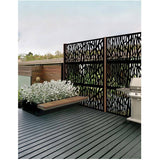 2' x 4' Sprig Black Decorative Screen Panel
