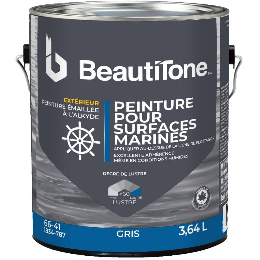 Alkyd Marine Paint - Battleship Grey, 3.64 L