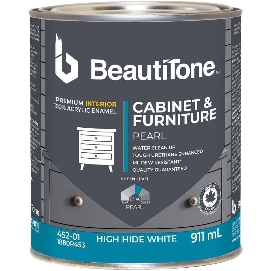 Cabinet & Furniture Interior Acrylic Paint - High Hide White, 911 ml