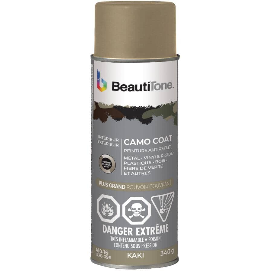 Camo Coat Non-Reflective Spray Paint - Khaki Beige Camouflage, 340 g