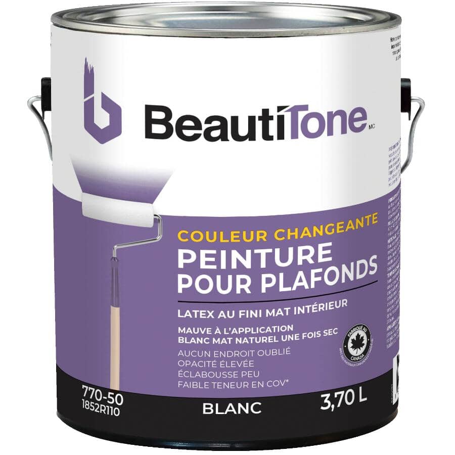 Colour Changing Latex Ceiling Paint - Flat White, 3.7 L