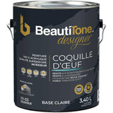 Interior Acrylic Latex Eggshell Paint & Primer - Clear Base, 3.4 L