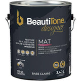 Interior Acrylic Latex Flat Paint & Primer - Clear Base, 3.4 L