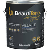 Interior Acrylic Latex Velvet Paint & Primer - Clear Base, 3.4 L