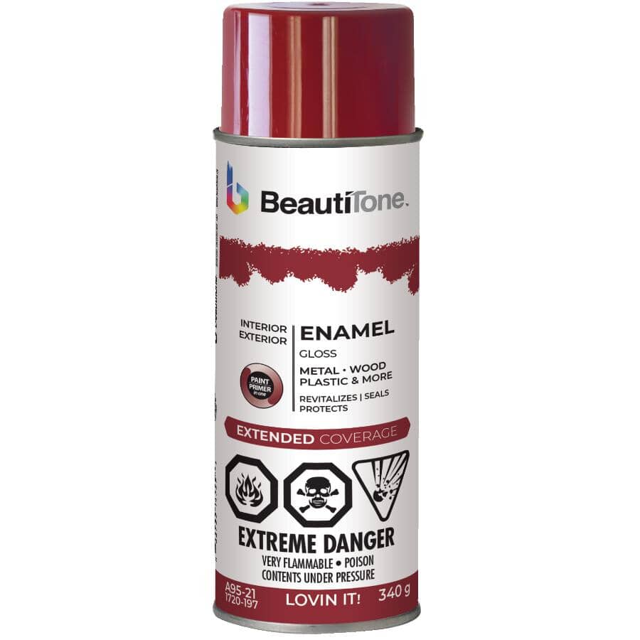 Enamel Interior / Exterior Spray Paint - Gloss Loving It Red, 340 g
