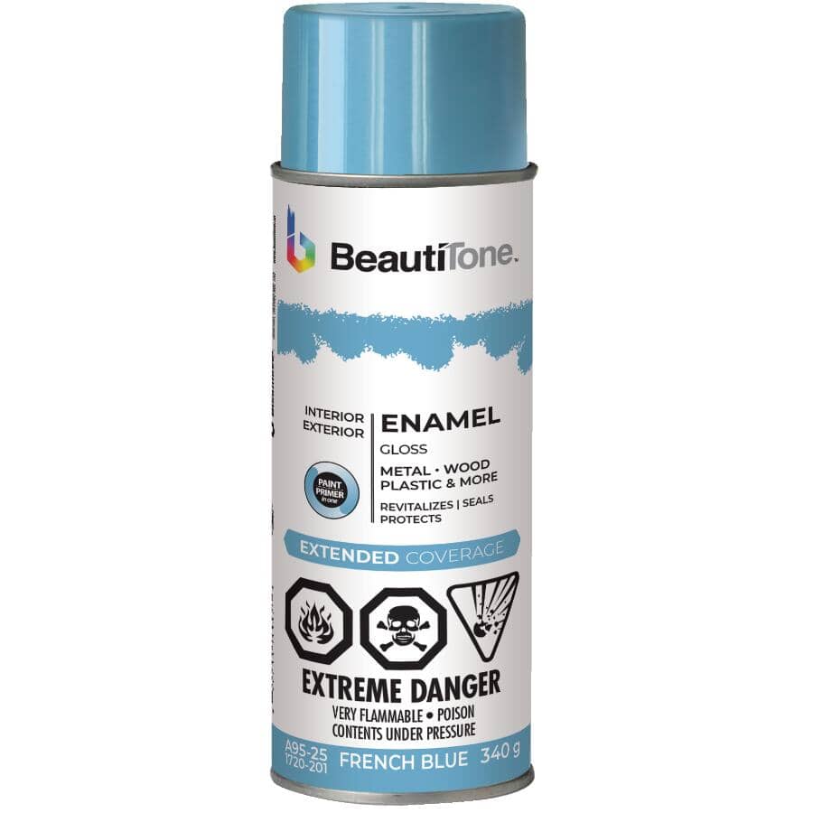 Enamel Interior / Exterior Spray Paint - Gloss French Blue, 340 g