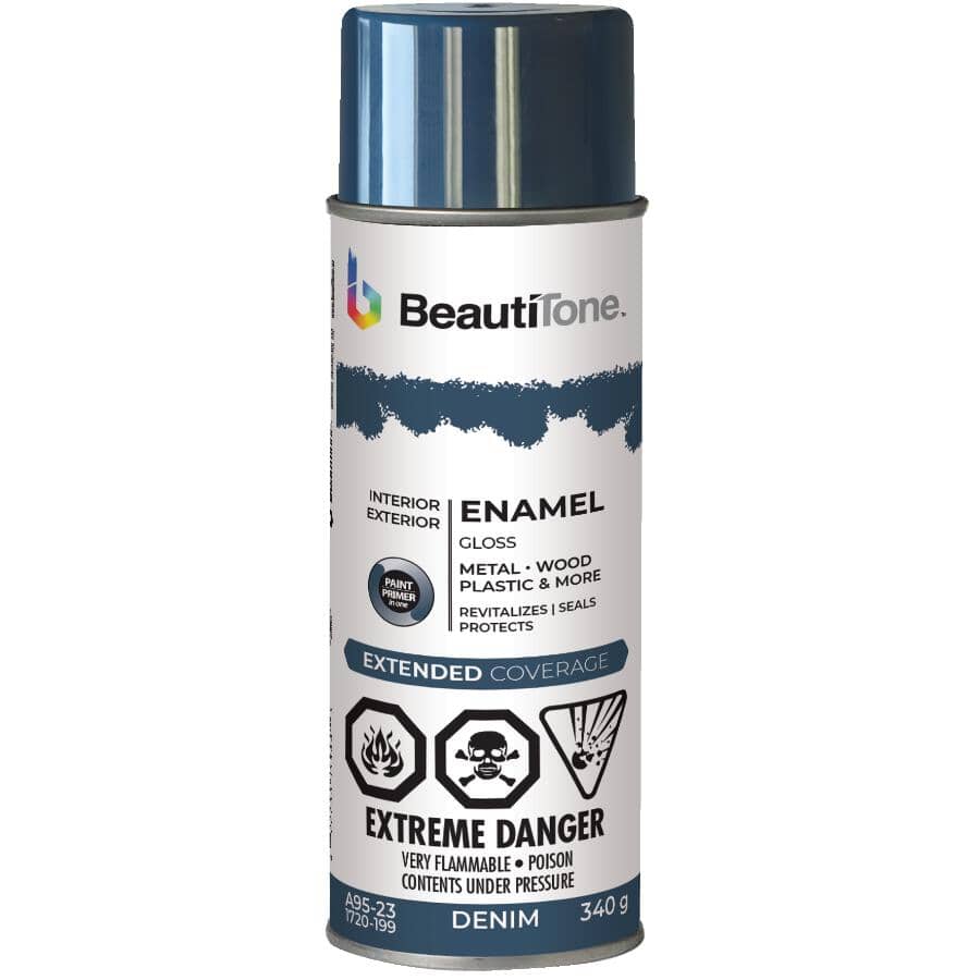 Enamel Interior / Exterior Spray Paint - Gloss Denim, 340 g