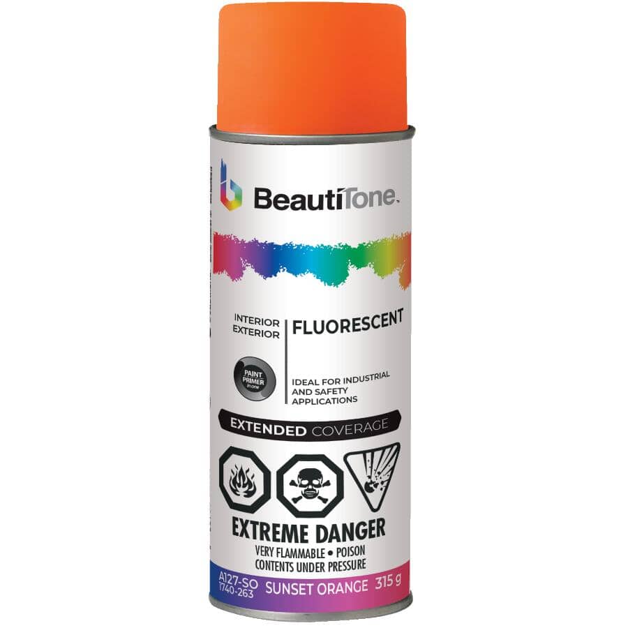 Fluorescent Spray Paint - Sunset Orange, 315 g