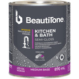 Interior Acrylic Latex Semi Gloss Kitchen & Bath Paint - Medium Base, 870 ml