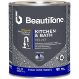 Interior Acrylic Latex Velvet Kitchen & Bath Paint - High Hide White, 911 ml