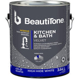 Interior Acrylic Latex Velvet Kitchen & Bath Paint - High Hide White, 3.64 L