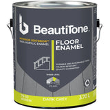 Interior / Exterior Acrylic Latex Pearl Floor Paint - Dark Grey, 3.7 L