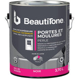 Interior / Exterior Acrylic Latex Pearl Trim & Door Paint - Black, 3.7 L