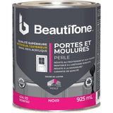 Interior / Exterior Acrylic Latex Pearl Trim & Door Paint - Black, 925 ml