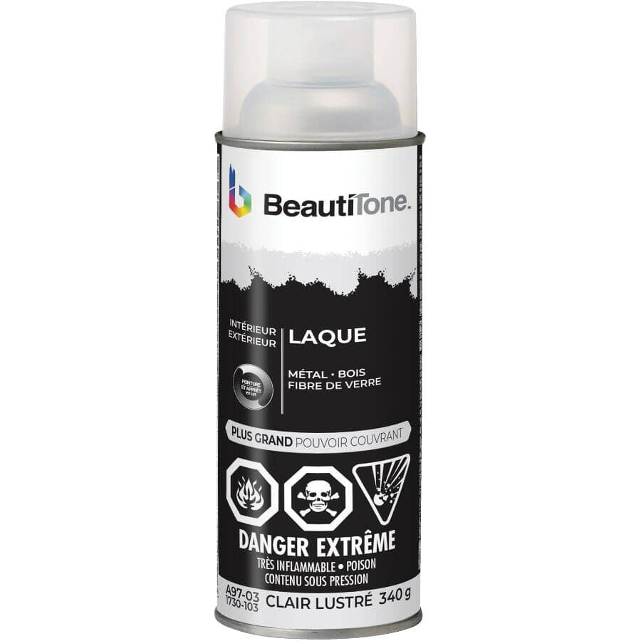 Lacquer Spray Paint - Gloss Clear, 340 g