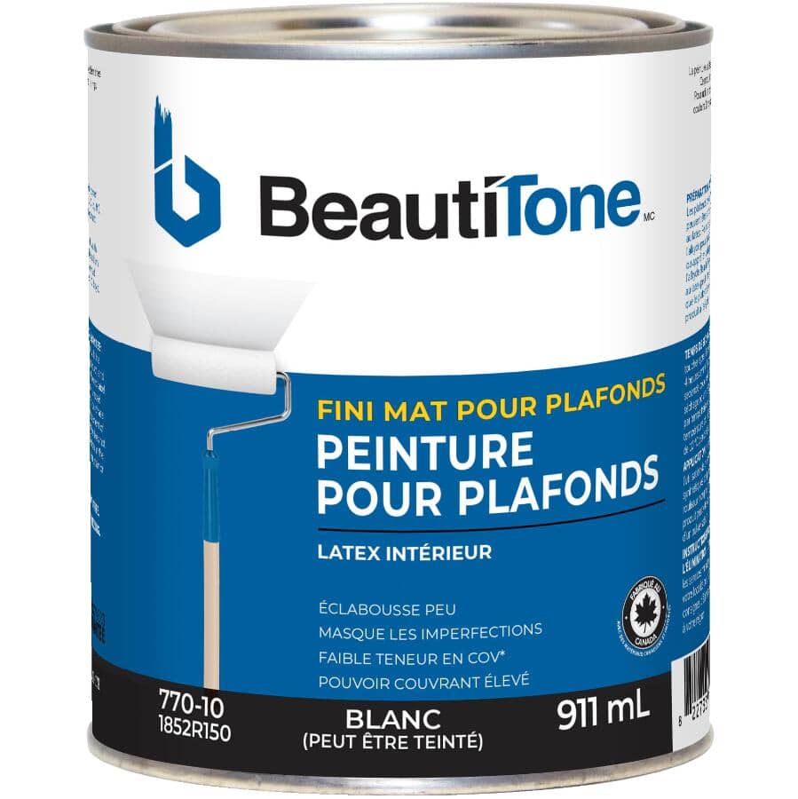 Latex Ceiling Paint - Flat White, 911 ml