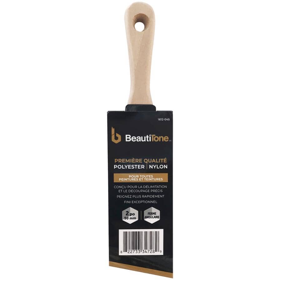 Nylyn Technology Angular Sash Paint Premium Brush - with Short Handle, 2" / 50 mm