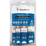 Polyester / Nylon Blend Angular & Flat Paint Brushes - Assorted, 4 Pack