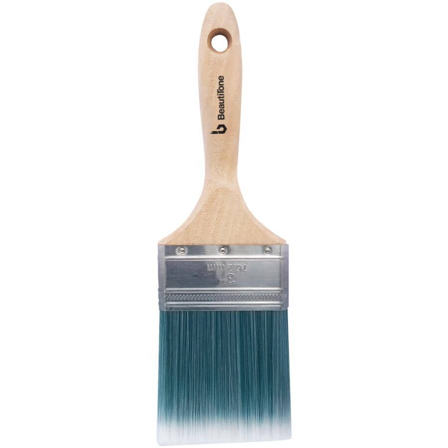 Polyester / Nylon Blend Flat Paint Brush - 3" / 75 mm