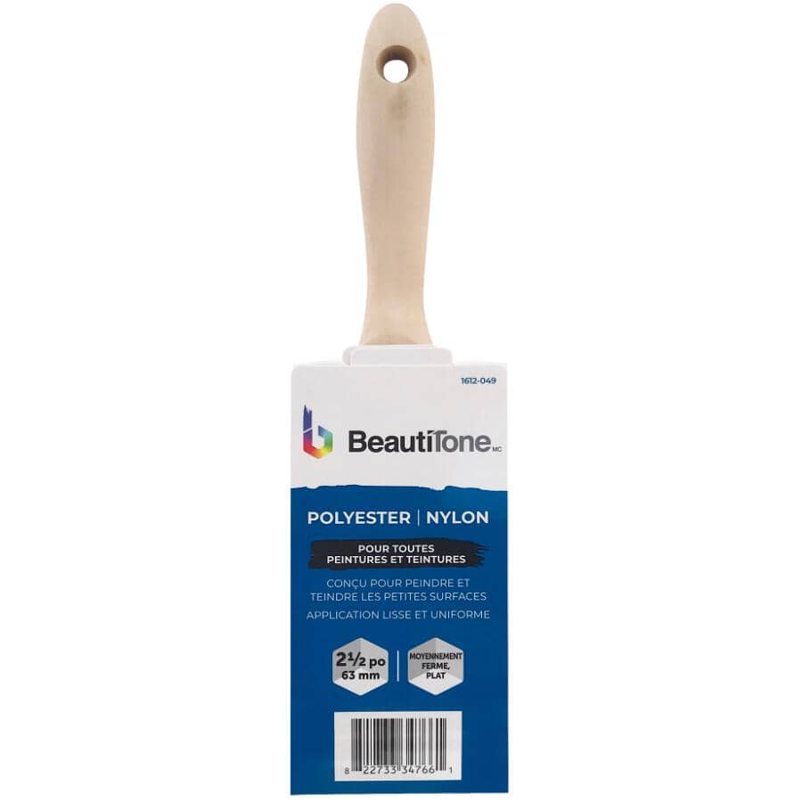 Polyester / Nylon Blend Flat Paint Brush - 2.5" / 63 mm