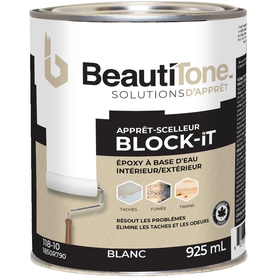 Interior / Exterior Acrylic Latex Block It Primer Sealer - White, 925 ml