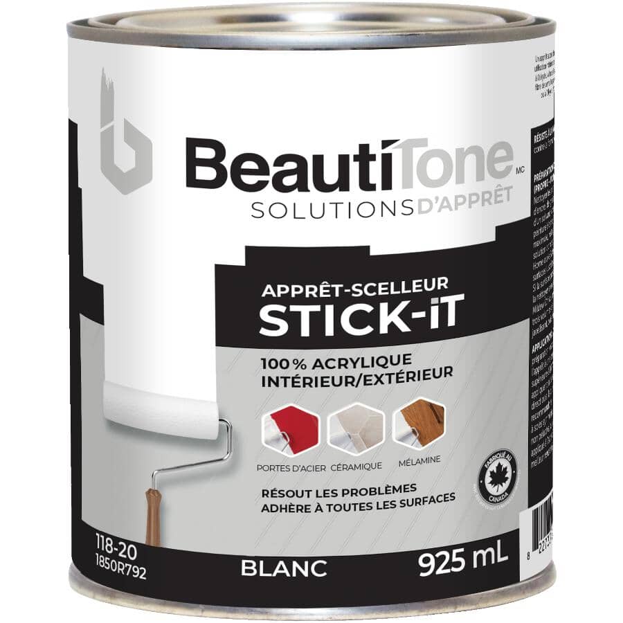 Interior / Exterior Acrylic Latex Stick It Primer Sealer - White, 925 ml