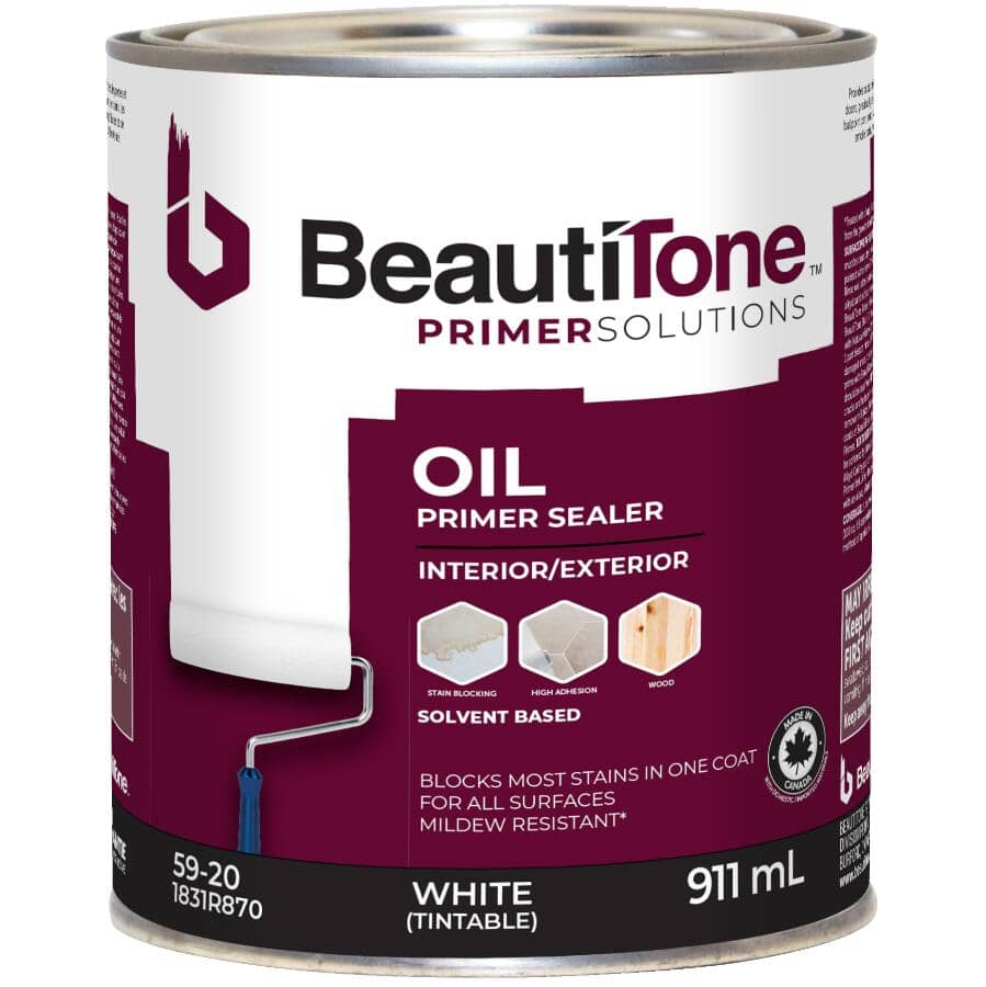 Interior / Exterior Alkyd Oil Primer Sealer - White, 911 ml