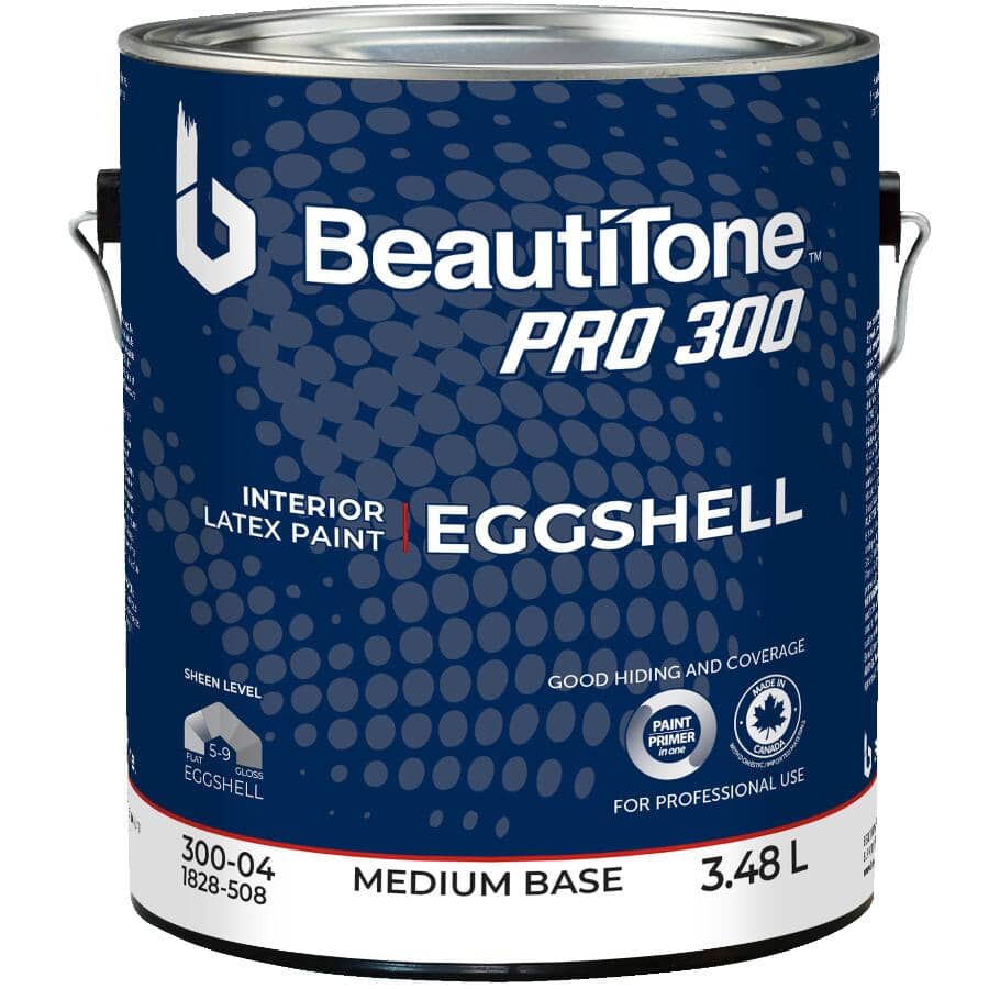 Interior Latex Enamel Eggshell Paint - Medium Base, 3.48 L